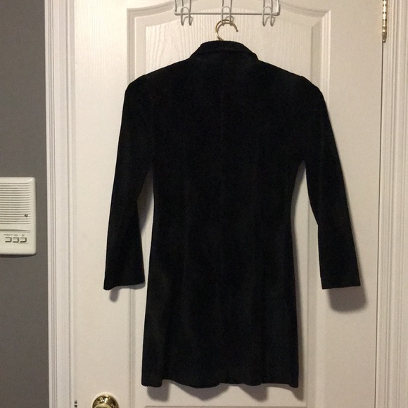 Le Chateau Junior Girl Black Faux Fur 3/4 Length Blazer - Picture 2 of 4